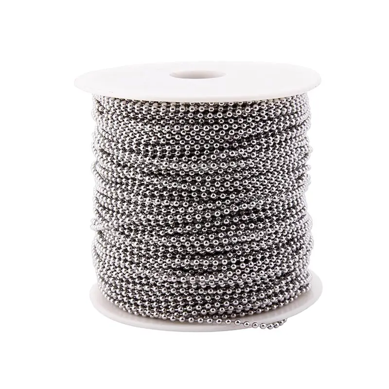 Mode mooie kwaliteit 2.4mm ball chain 100 meters op spool