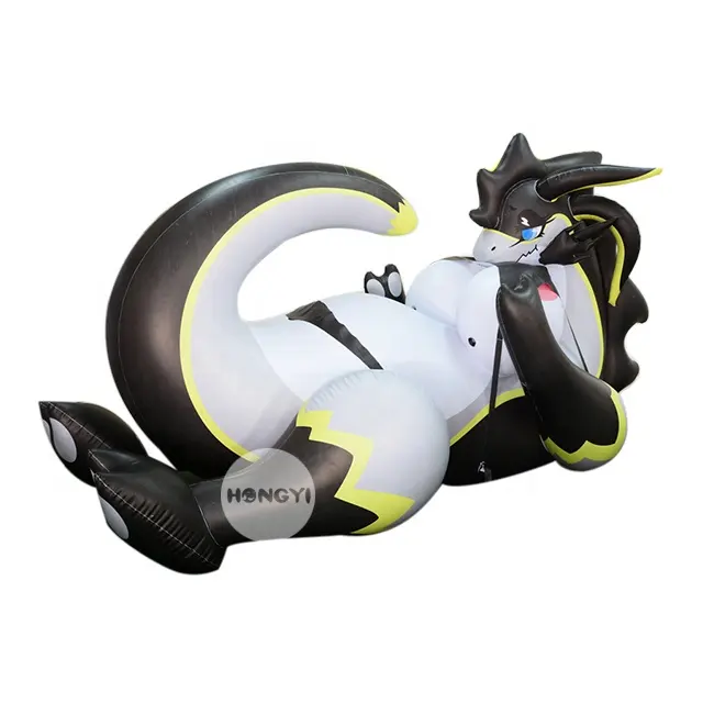 Customized High Quality Black And White Sexy Inflatable Chinese Dragon