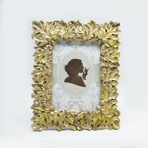 Gold Leaf Design <strong>Shabby</strong> <strong>Chic</strong> Vintage Baroque Style Handmade Eco-Friendly Resin Photo <strong>Frames</strong> <strong>Picture</strong> Ornate Velvet Easel Wall - Product Image 2