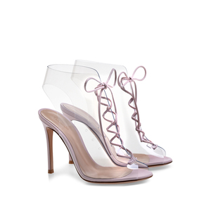 Commercio all'ingrosso Delle Donne Pattini di Vestito Sexy Tacchi A Spillo 2018 Estate <span class=keywords><strong>Scarpe</strong></span> IN PVC di Alta Sandali <span class=keywords><strong>Tacco</strong></span> Peep toe Lace up <span class=keywords><strong>Trasparente</strong></span> Chanel - Product Image 6