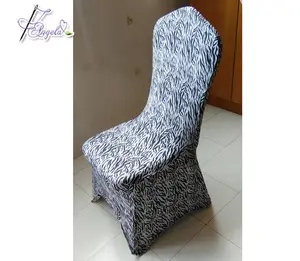 Fashionable Animal Print zebra Print Spandex Stretch extend Chair Cover for Wedding Decoration Party