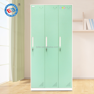 Nhân viên ký túc xá kim loại Locker với 3 cửa màu khác nhau thép almirah cho phòng thay đồ kim loại Locker - Product Image 1