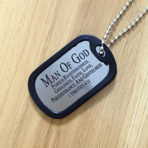 De Aluminio anodizado Etiqueta de Perro militar Con <span class=keywords><strong>El</strong></span> logotipo en relieve - Product Image 2