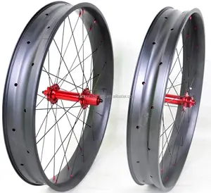 26 fat bike wheelset,80mm carbon fat bike wheels with fat bike hub