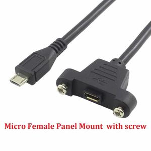 Campioni gratuiti cavo di estensione per montaggio a pannello Micro <span class=keywords><strong>USB</strong></span> tipo C <span class=keywords><strong>USB</strong></span> maschio a Micro <span class=keywords><strong>USB</strong></span> <span class=keywords><strong>femmina</strong></span> vite per l'orecchio installa l'estensione dei dati del pannello - Product Image 5