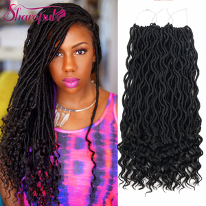 Extension per <span class=keywords><strong>Capelli</strong></span> Sintetici da <span class=keywords><strong>Donna</strong></span>, 24 Ciocche, Trecce all'Uncinetto, Dreadlocks Finti Ricci e Ondulati - Product Image 3