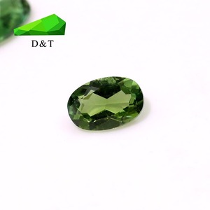 natural mozambique oval 4*6 light green tourmaline