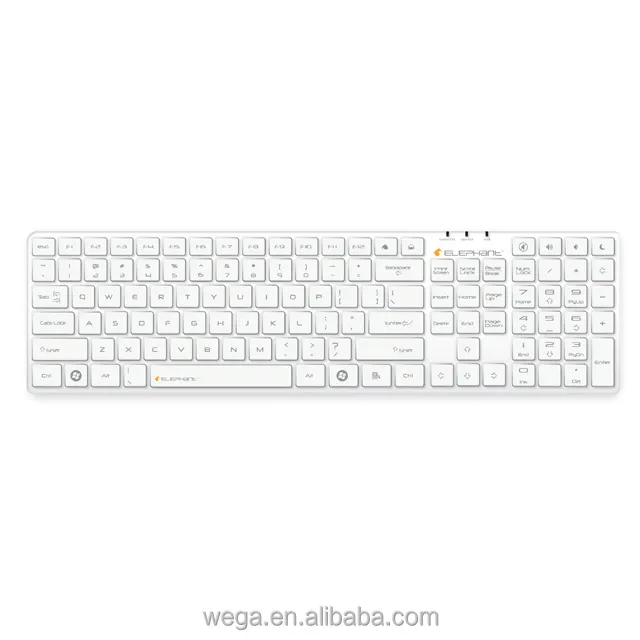 china factory qwerty azerty white black full standard silicon cover waterproof PC computer wireless keyboard