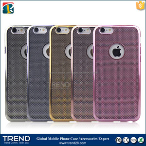 China, el proveedor de galvanoplastia de red de <span class=keywords><strong>tel</strong></span>éfono móvil caso de tpu para el iphone 6 más - Product Image 5