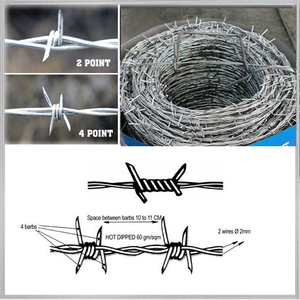 <span class=keywords><strong>ลวดหนาม</strong></span>ตาข่ายชุบสังกะสีแบบจุ่มร้อนสำหรับฟาร์ม <span class=keywords><strong>ราคา</strong></span>ถูก น้ำหนัก 3กก. - <span class=keywords><strong>50</strong></span>กก. ความยาว <span class=keywords><strong>50</strong></span>ม. 1000ม. ขายเป็นม้วน - Product Image 2