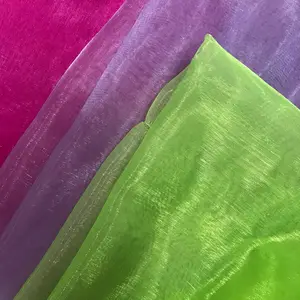 Thin Lightweight Shimmer Organza Fabric Breeze Shiny Satin Fabric For Evening Dress Decor Wedding Skirts Shirts