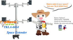 4 Monitor <b>Stand</b> LCD Flexible Monitor <b>Stand</b> / Monitor Arm TKLA-6034 Desk Clamp <b>Mount</b> - Product Image 3