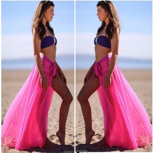 Womens Swim Wear Bikini Cover up Sheer Beach Mini <strong>Wrap</strong> <strong>Skirt</strong> Sarong Pareo Shorts <strong>Skirts</strong> - Product Image 3