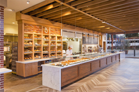 Présentoir à donuts personnalisé, armoire de vente au détail, décoration intérieure, magasin à donuts