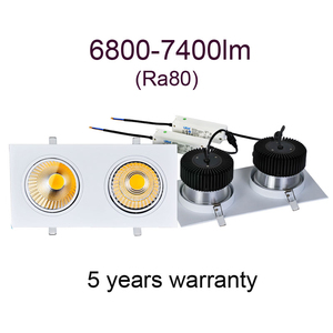 30 w <span class=keywords><strong>double</strong></span> tête 60 w carré spot Ra80 (max95) led downlight - Product Image 1