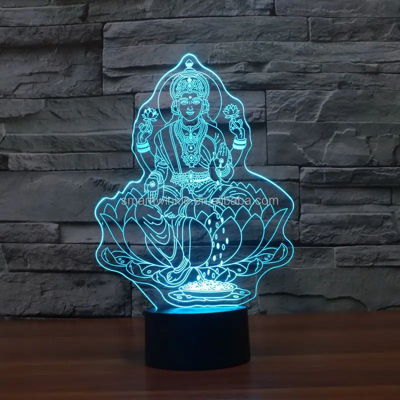 STL Belle 3D Bouddha A MENÉ LA Veilleuse avec USB Lampe de Table Tactile comme Décoration De Noël Lumières De Noël