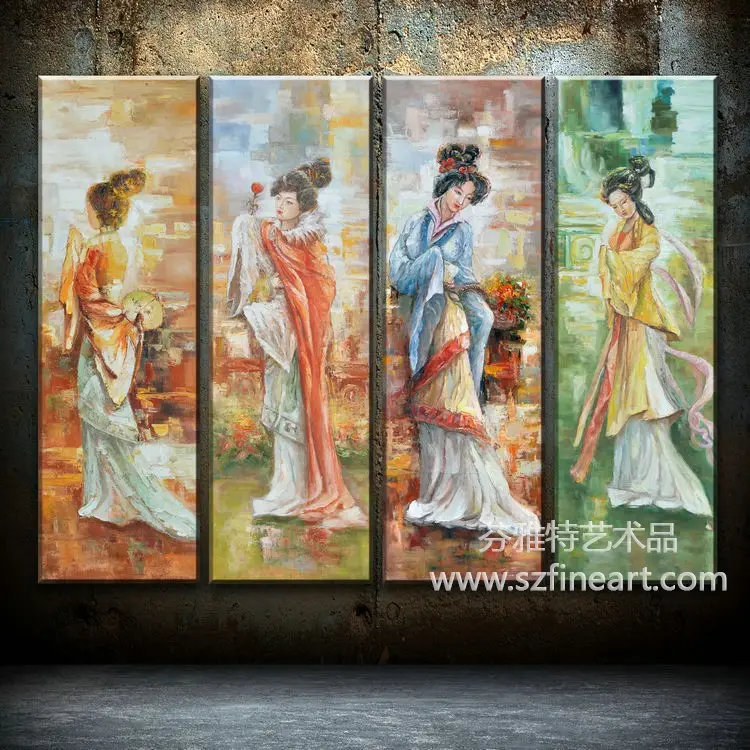 القديمة الجميلة الفتيات اللوحة الصينية
