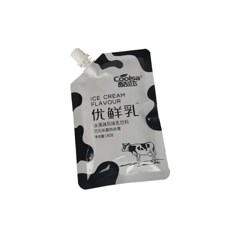 soy milk packaging/ spout bag for soybean milk/ sour milk packing bags