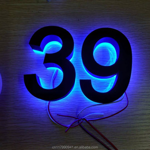 Targa LED Impermeabile per Porta d'Hotel, Numero Civico da <span class=keywords><strong>8</strong></span> Pollici, Insegna con Lettere e Numeri per Indirizzo - Product Image 3