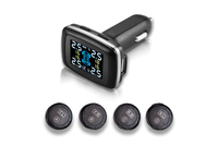 Allume-cigare de voiture numérique réglable TPMS, Mini capteurs de pression des pneus système de contrôle
