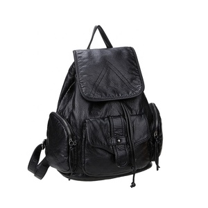 MIYIN 숄더백 유행 배낭 여자 대학 간단한 레크리에이션 물 세척 PU 가죽 펌핑 백팩 의 새로운 한국어 - Product Image 6