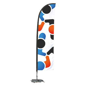 Bandiera Pubblicitaria Personalizzata per Eventi, Bandiera a Coltello, Asta in Alluminio, Stampa a Trasferimento Termico su Tessuto - Product Image 6