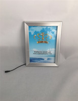Boîte lumineuse publicitaire LED écologique de haute qualité en aluminium argenté, cadre photo à clipser LED