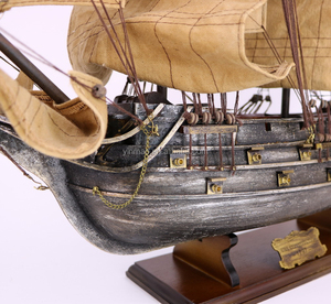 "USS costituzione" in legno pirata modello di nave, 72cm di lunghezza, antico argento USA famosa nave pirata - Product Image 4