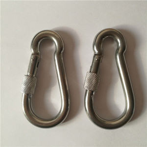 נירוסטה בתפזורת הצמד וו נעילת carabiner רגיל לסיים משטח גבוה מלוטש עבור טיפול במים - Product Image 3