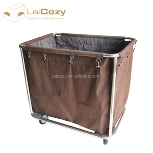 Chariot de nettoyage d'hôtel Chariot de service de ménage Chariot de femme de chambre haut de gamme avec porte et tiroir - Product Image 5