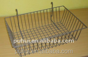 Estantería de metal para supermercado, accesorios de <span class=keywords><strong>tienda</strong></span> al por menor, tamaño pequeño, rejilla de alambre de acero colgante, cesta de exhibición - Product Image 4