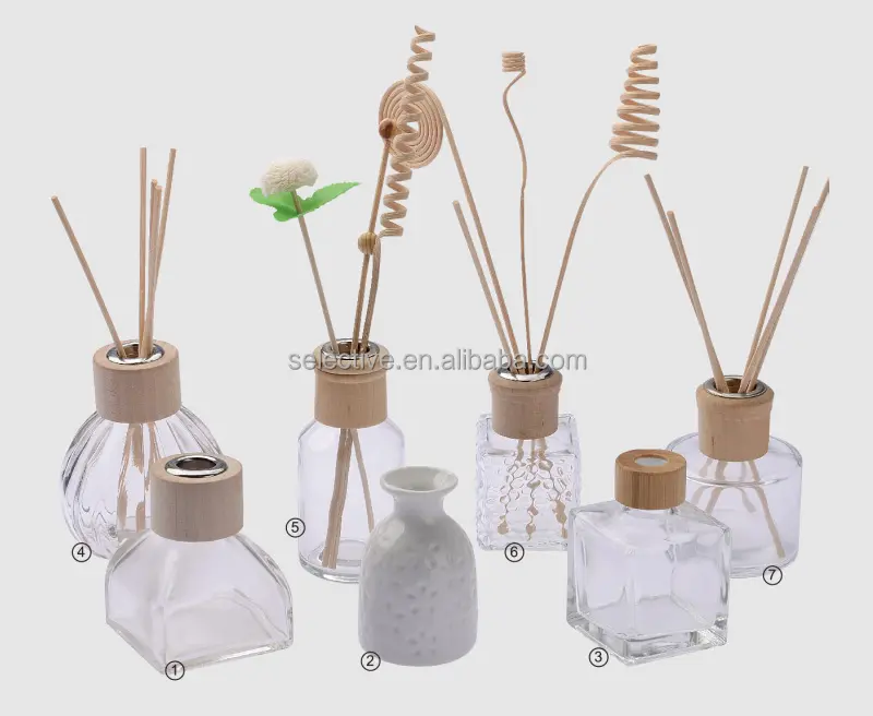 Hout Etherische Olie Glas Parfum Diffuser Cosmetische Glazen Fles