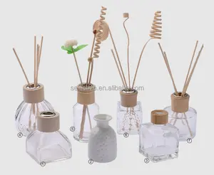 Glass Diffuser Bottle Wood Essential Oil Glass Perfume Diffuser Cosmetic Glass Bottle