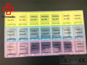 2025 Athmedic Cấp Thực Phẩm Biểu Tượng Tùy Chỉnh Y Học Máy Tính Bảng Thuốc Màu Hàng Tuần 7-Ngày Hàng Tháng Thuốc Tổ Chức Hộp Trường Hợp - Product Image 3