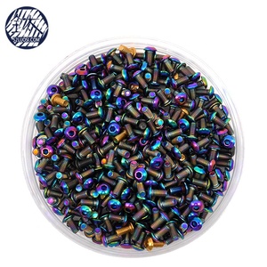 Anodized Sekrup Berwarna Titanium Hex Soket Kancing Kepala Sekrup Kuku