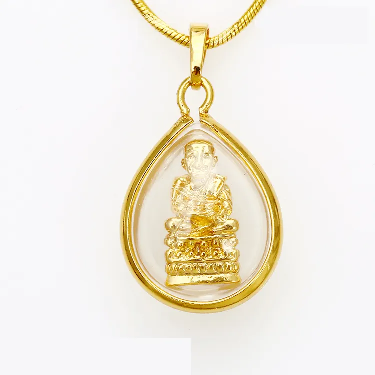 Xuping Gold 24 Karat kleine Buddha Statue Anhänger Unisex