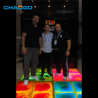 Tapis de danse LED interactif 3D à fusion liquide, couleur personnalisée, activé par le poids, pour usage routier et en jardin, indice de protection IP67, antidérapant