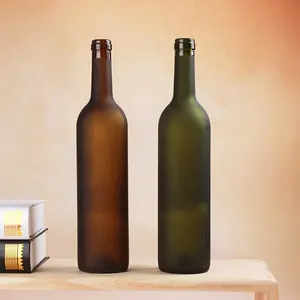 Garrafa de vidro de bordeaux para vinho tinto, fonte direta de fábrica, 750ml