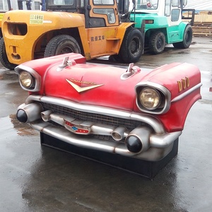 Industrial <span class=keywords><strong>Vintage</strong></span> Testa di Auto A Forma di Tavolo Bancone <span class=keywords><strong>Bar</strong></span> Mobili di Design di Colore Rosso Per Ufficio Reception Contatore - Product Image 5