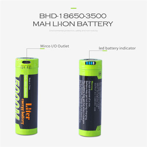 Lithium Ion battery 18650 micro USB Battery <strong>3</strong>,7 V 3500 mAh rechargeable battery - Product Image 5