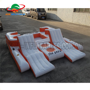 Îles flottantes gonflables tropicales de <span class=keywords><strong>Tahiti</strong></span> à 8 places pour parc océanique avec logo personnalisé - Product Image 5