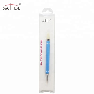 Yalixin logotipo personalizado herramientas profesionales de Arte de uñas mango de Metal azul crayón de Arte de uñas con agujas para diseño de uñas personalizado - Product Image 6