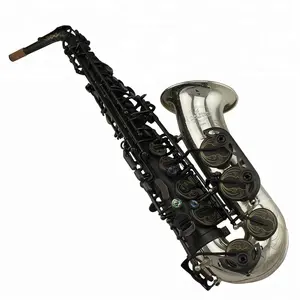 Palheta de prata preta fosca 54 alto saxofone