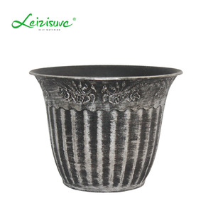 <span class=keywords><strong>Fioriere</strong></span> di <span class=keywords><strong>plastica</strong></span> <span class=keywords><strong>rotonde</strong></span> dei vasi da fiori della pianta dell'erba della decorazione domestica a 13 pollici all'ingrosso di Leizisure - Product Image 2