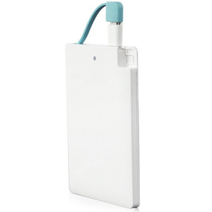 Promozionale Powerbank 2600 Ultra sottile Built-in Cavo <span class=keywords><strong>di</strong></span> Formato <span class=keywords><strong>Carta</strong></span> <span class=keywords><strong>di</strong></span> <span class=keywords><strong>Credito</strong></span> Banca Portatile <span class=keywords><strong>di</strong></span> Potere 2600mAh - Product Image 2