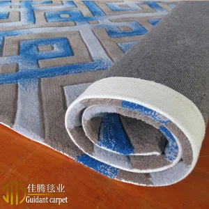 hand tufted wool loop bed room carpet hotel with custom design from China carpet factory