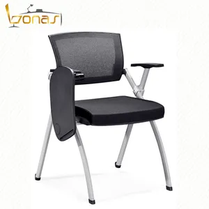 सस्ते प्रशिक्षण कुर्सियों तालिकाओं के साथ पहियों के साथ संलग्न जाल तह कुर्सी