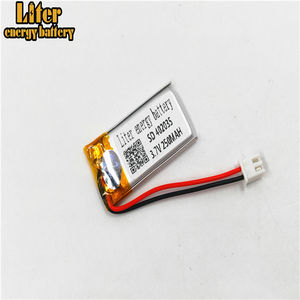 Connector <strong>2</strong>,0-<strong>2</strong> P 402035 v 250 mAh <strong>3</strong>,7 V rechargeable LiPo battery solar rechargeable lithium-ion polymer lithium battery with PCM - Product Image 2