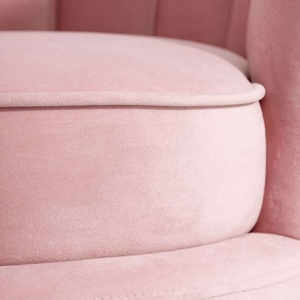 <span class=keywords><strong>Poltrona</strong></span> Moderna di Lusso Singola con <span class=keywords><strong>Gambe</strong></span> Dorate in Velluto Rosa - Product Image 6
