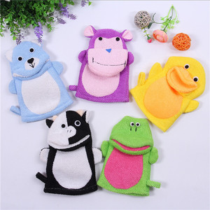 Jolis gants de <span class=keywords><strong>bain</strong></span> exfoliants pour bébé avec style animal, offre spéciale - Product Image 2